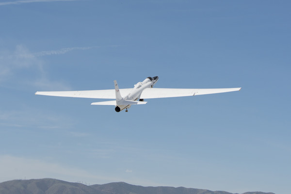 NASA's ER-2 takes off from its base of operations at NASA's Armstrong Flight Research Center