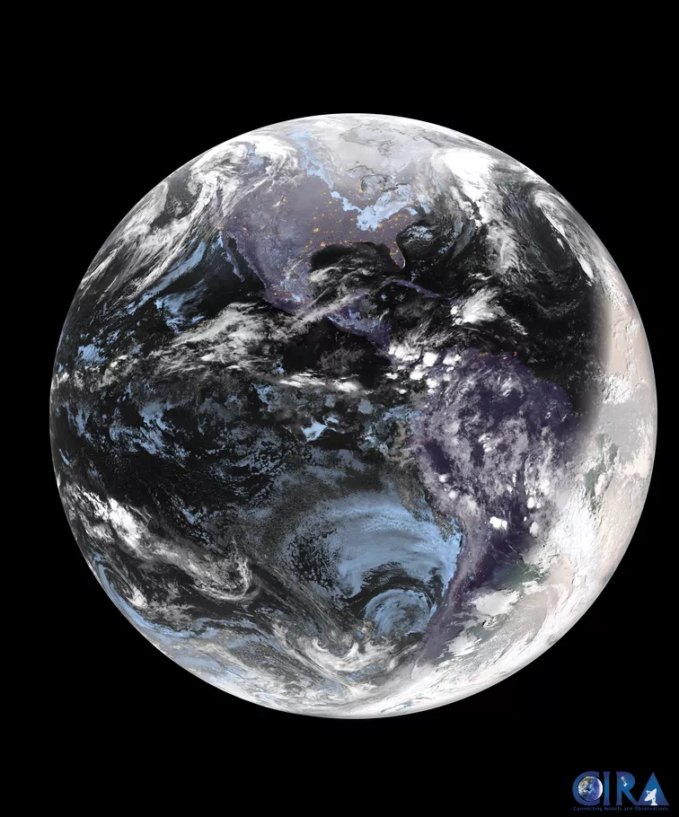 full disk earth on winter-solstice from GOES-19